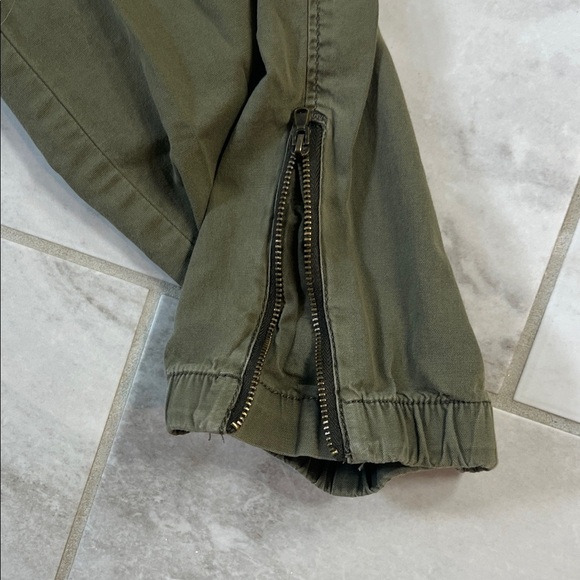 Sonoma Cargo Pants in Olive Ankle Zip Feature Elastic Drawstring Waist - Picture 5 of 7